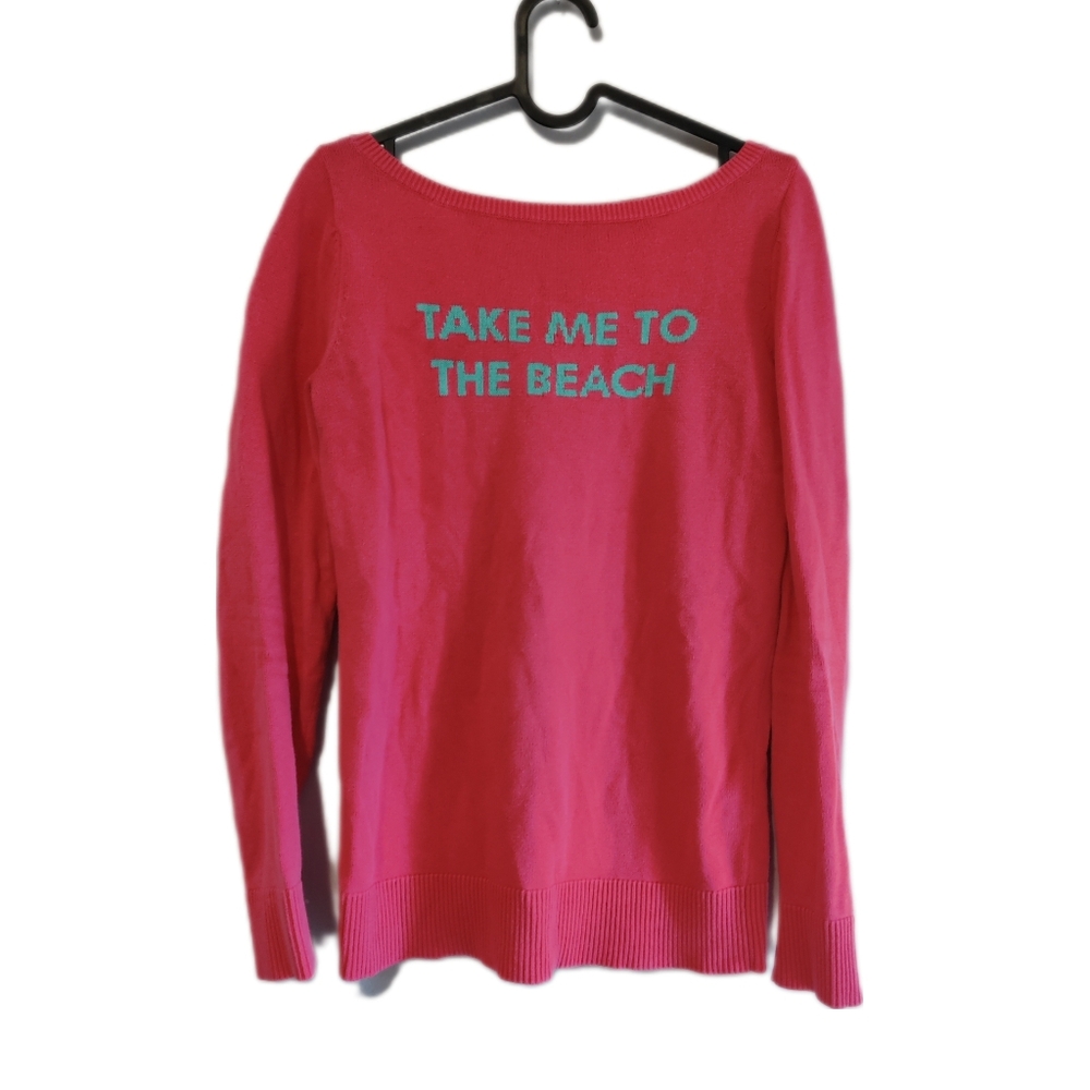 Lilly Pulitzer Take Me to the Beach Pink Sweater